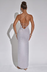 Tatum Maxi Dress - Silver Dress Babyboo Fashion Premium Exclusive Design