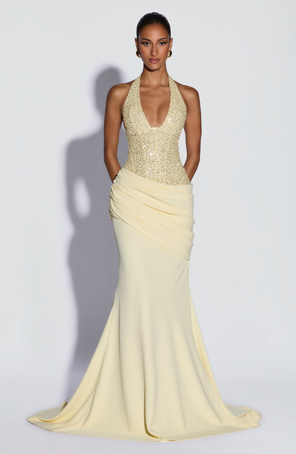 Yellow Maxi Dress - Taylor Gown in Lemon by Babyboo Fashion