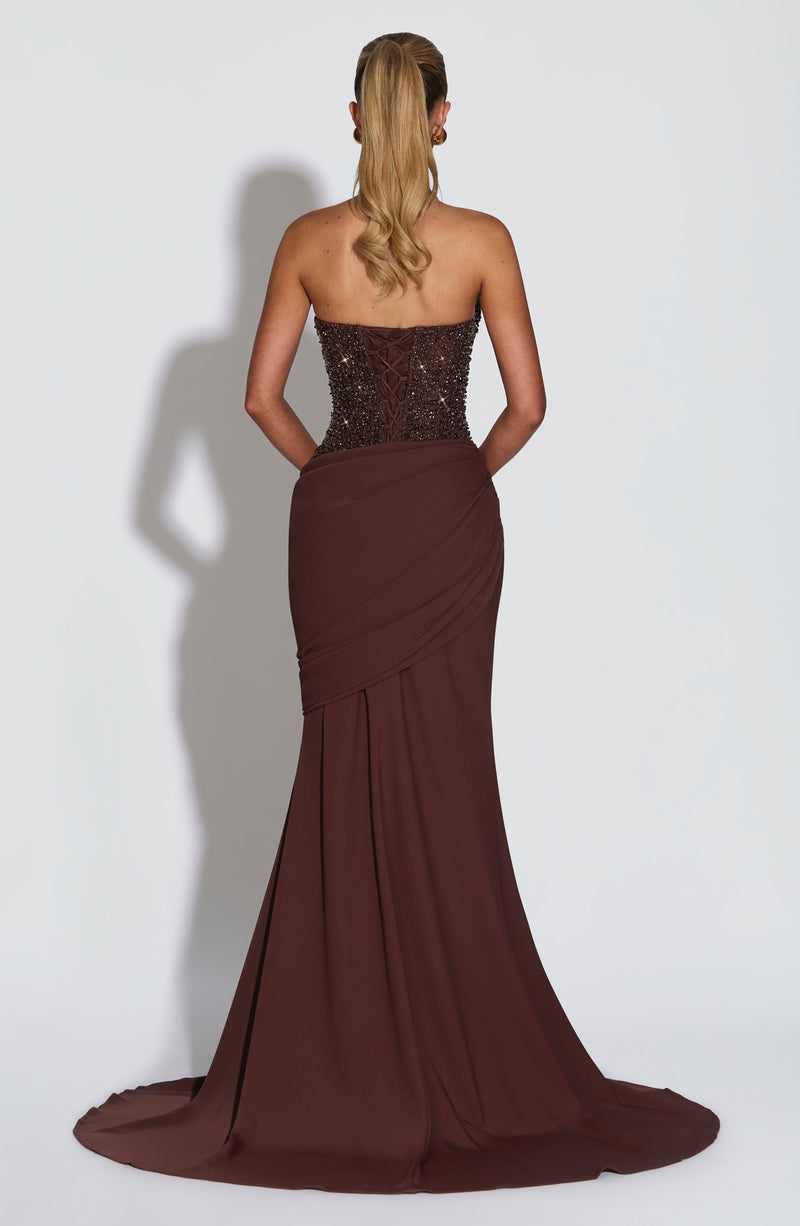 Taylor Gown - Plum Brown Taylor Gown - Plum Brown