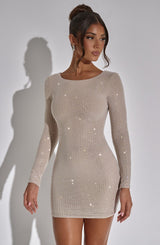 Tennesse Mini Dress - Nude Dress Babyboo Fashion Premium Exclusive Design