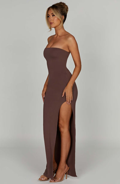 Teyana Maxi Dress - Chocolate Dress Babyboo Fashion Premium Exclusive Design