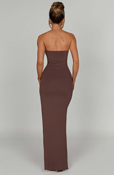 Teyana Maxi Dress - Chocolate Dress Babyboo Fashion Premium Exclusive Design