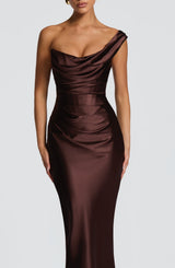 Thalassa Maxi Dress - Plum Brown Dress Babyboo Fashion Premium Exclusive Design