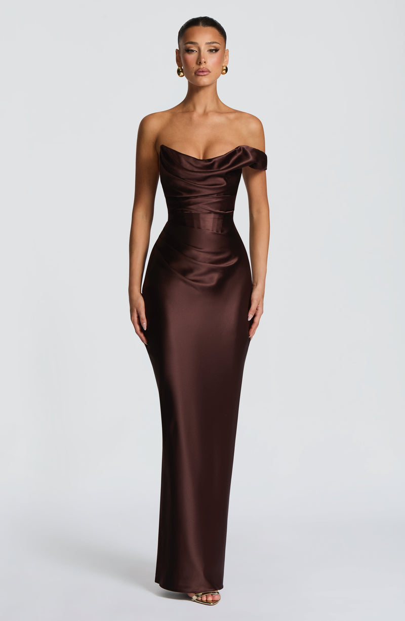 Plum Brown Maxi Dress