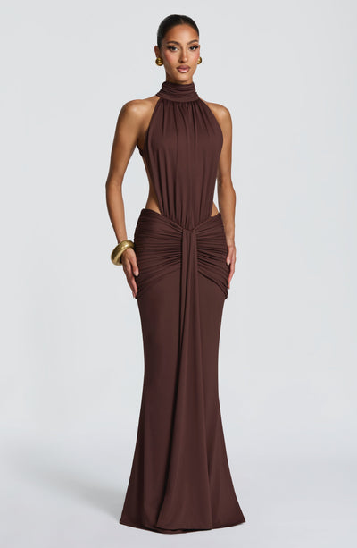 Thekla Maxi Dress - Plum Brown Thekla Maxi Dress - Plum Brown