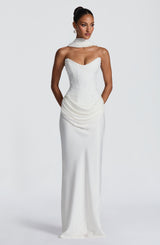 Tindra Maxi Dress - Ivory Dress Babyboo Fashion Premium Exclusive Design