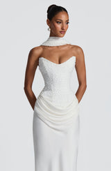 Tindra Maxi Dress - Ivory Dress Babyboo Fashion Premium Exclusive Design
