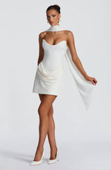 Tindra Mini Dress - Ivory Dress Babyboo Fashion Premium Exclusive Design