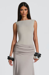 Tori Bodysuit - Light Grey Bodysuits Babyboo Fashion Premium Exclusive Design