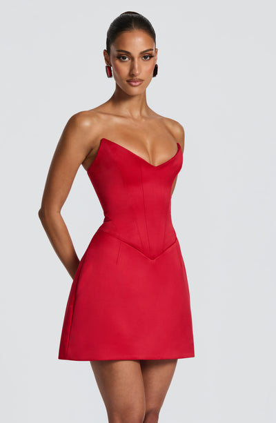Babyboo Torin Mini Dress in Red Size XS