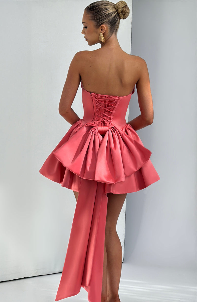 Trinity Mini Dress - Coral Pink: Pink Mini Dress | Babyboo Fashion Trinity Mini Dress - Coral Pink: Pink Mini Dress | Babyboo Fashion