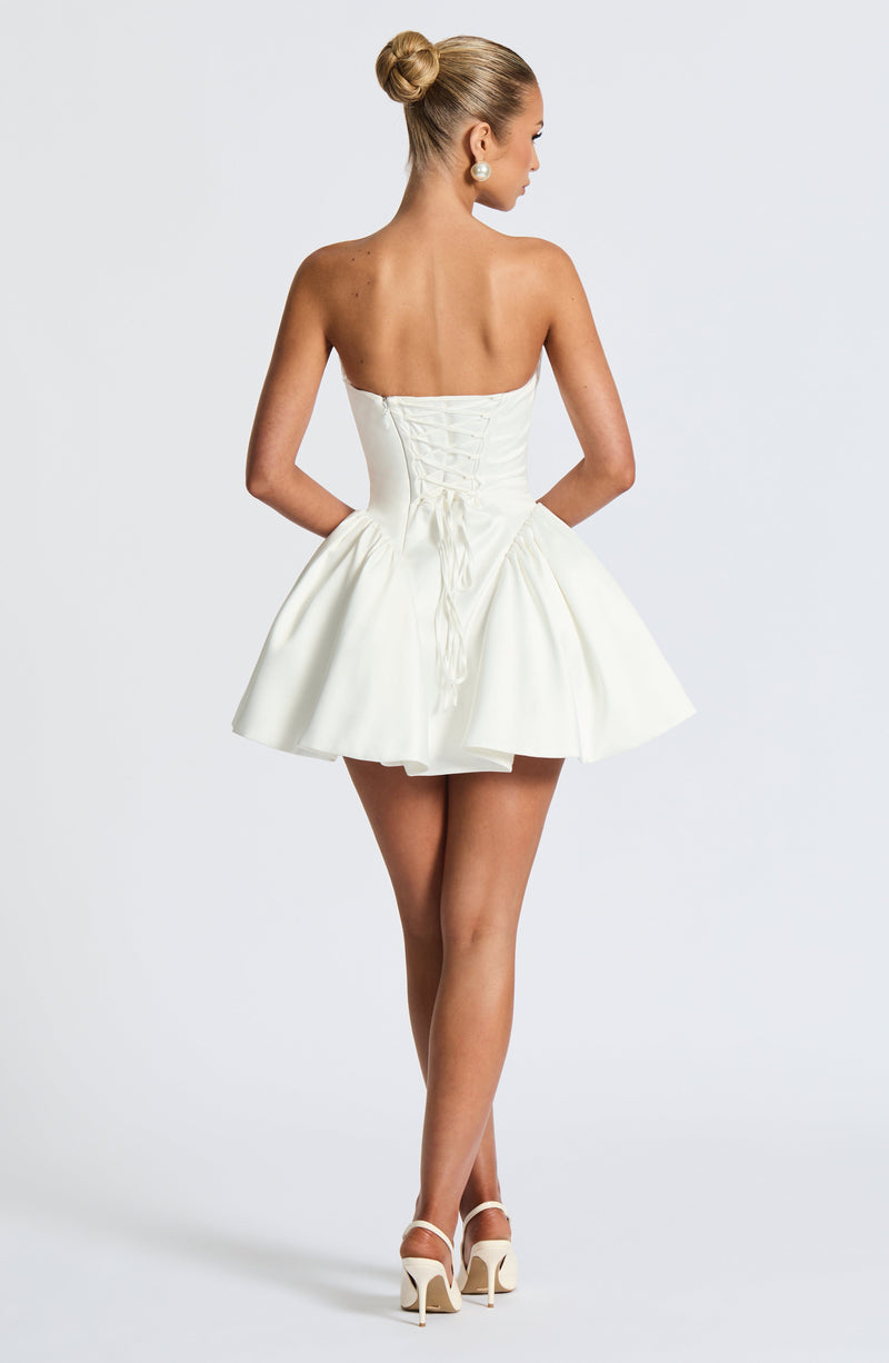 Trinity Mini Dress - Ivory by Babyboo Fashion | White Mini Dress Trinity Mini Dress - Ivory by Babyboo Fashion | White Mini Dress
