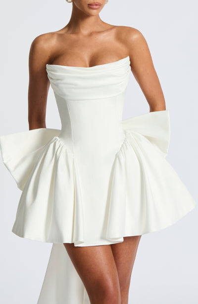 Trinity Mini Dress - Ivory by Babyboo Fashion | White Mini Dress Trinity Mini Dress - Ivory by Babyboo Fashion | White Mini Dress