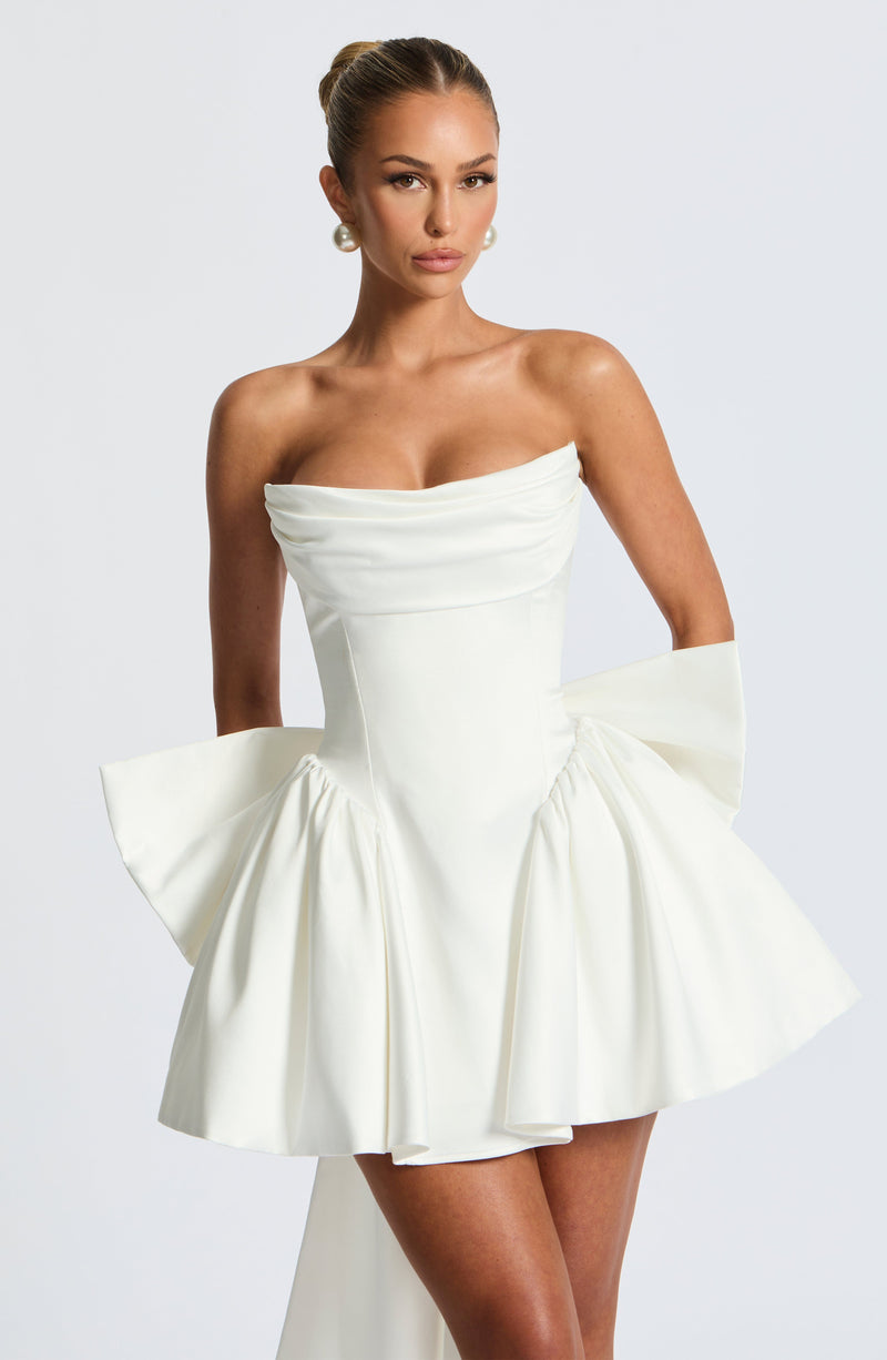 Trinity Mini Dress - Ivory by Babyboo Fashion Trinity Mini Dress - Ivory by Babyboo Fashion
