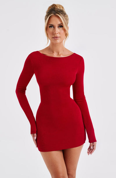 Una Mini Dress - Red Dress Babyboo Fashion Premium Exclusive Design