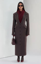 Ursula Coat - Plum Brown Jacket Babyboo Fashion Premium Exclusive Design