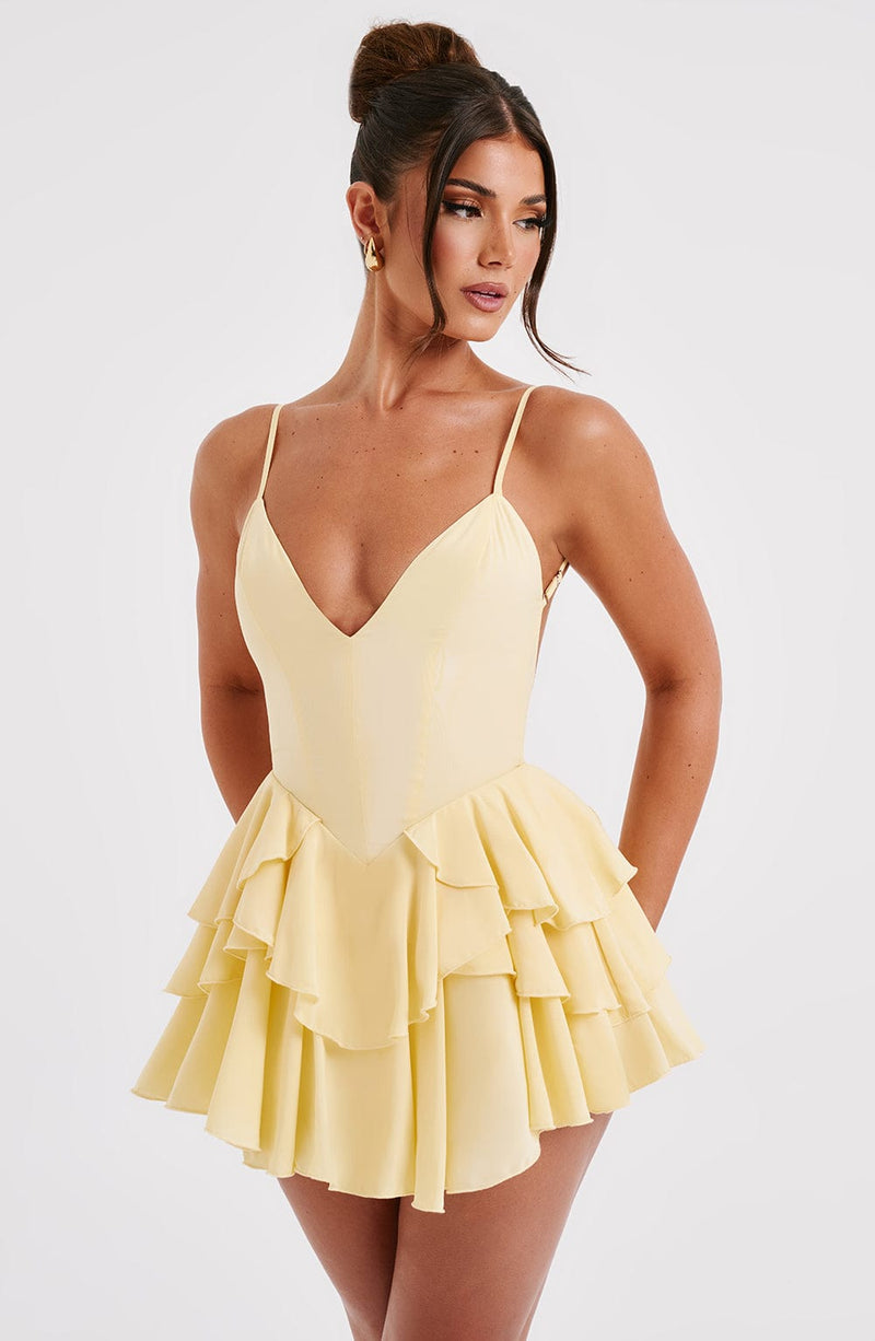 Veena Playsuit - Lemon Playsuit Babyboo Fashion Premium Exclusive Design