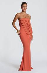 Vienna Maxi Dress - Burnt Orange Dress Babyboo Fashion Premium Exclusive Design