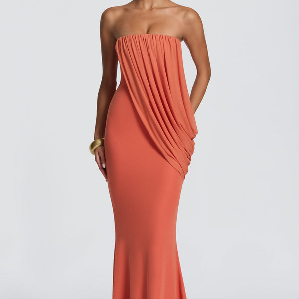 burnt orange dress formal Vienna Maxi Dress