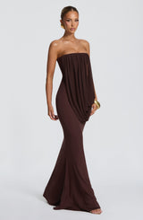 Vienna Maxi Dress - Plum Brown Dress Babyboo Fashion Premium Exclusive Design