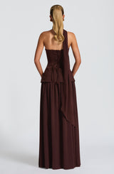 Vietta Maxi Dress - Plum Brown Dress Babyboo Fashion Premium Exclusive Design