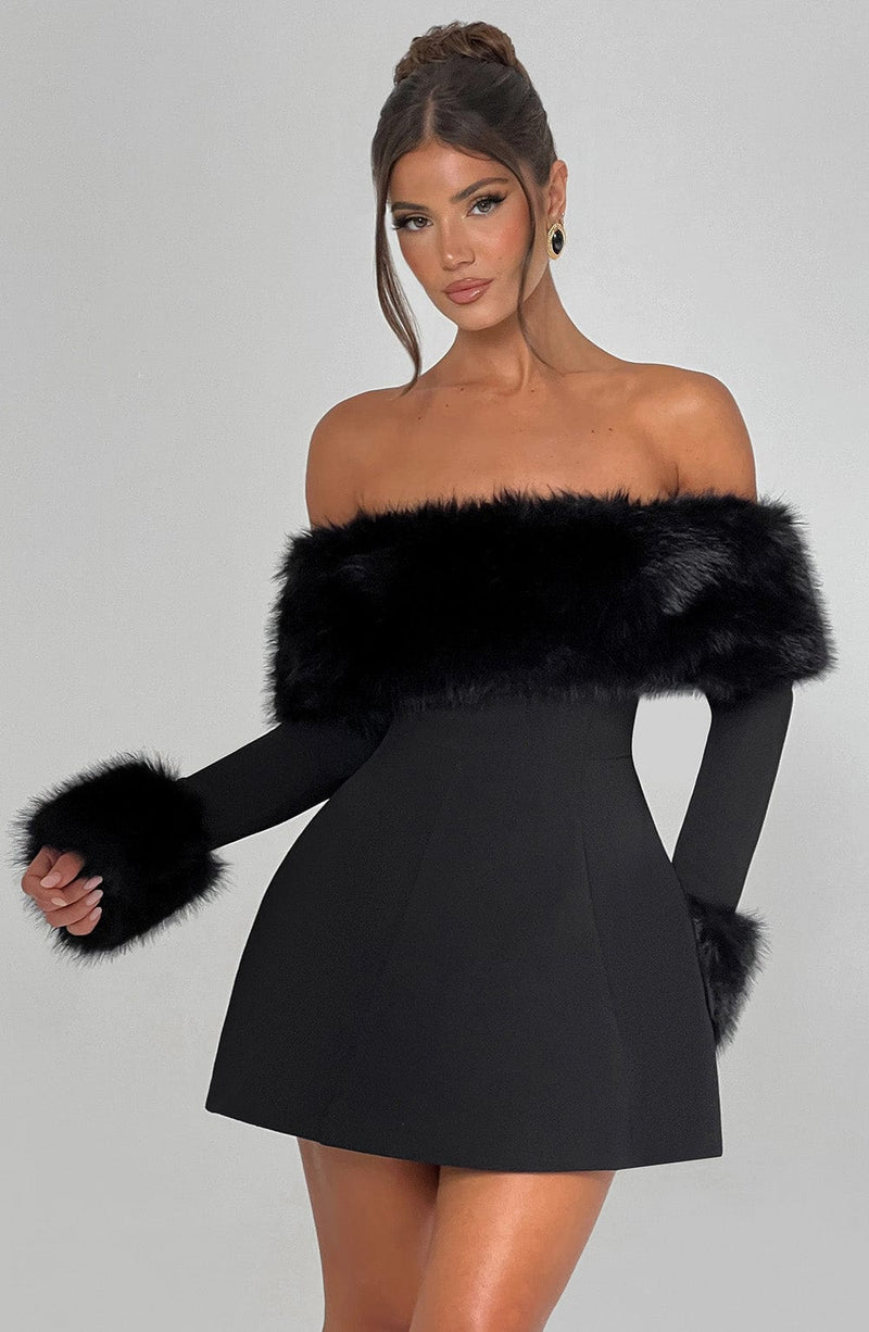 keilani black mini dress Keilani Slinky Mini Dress - Black