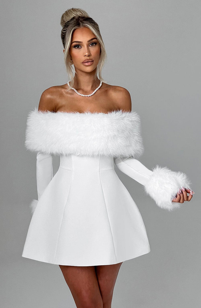 Villanelle Mini Dress - Ivory Babyboo Fashion Villanelle Mini Dress - Ivory Babyboo Fashion