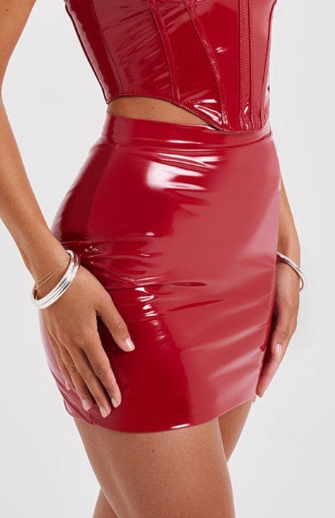 Violet Mini Skirt - Red Skirt Babyboo Fashion Premium Exclusive Design