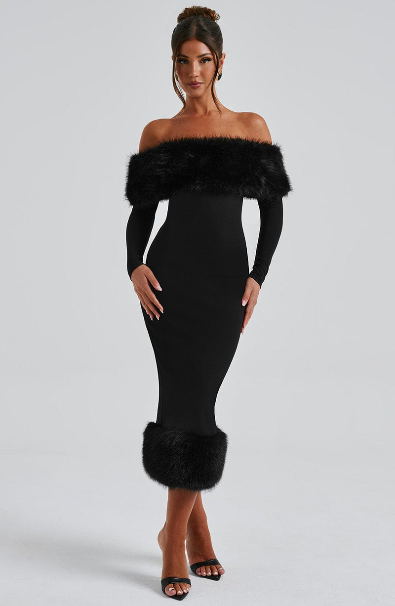 Vittoria Midi Dress-Black Vittoria Midi Dress-Black