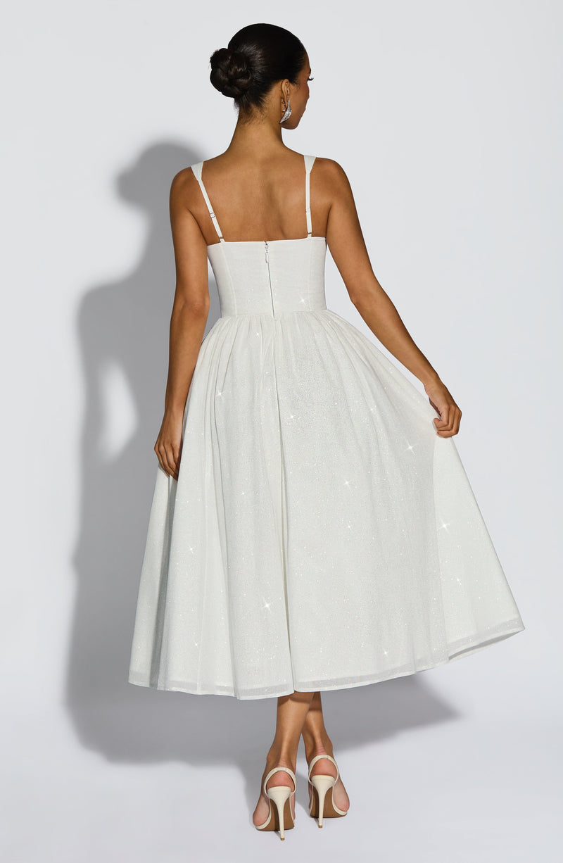 Ivory Sparkle Vivienne Midi Dress Ivory Sparkle Vivienne Midi Dress