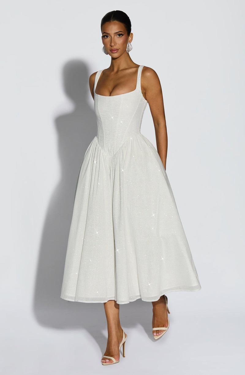 Ivory Sparkle Vivienne Midi Dress Ivory Sparkle Vivienne Midi Dress