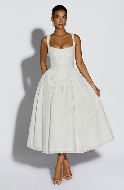 Ivory Sparkle Vivienne Midi Dress Ivory Sparkle Vivienne Midi Dress