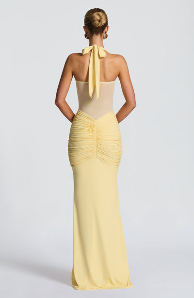 babyboo yellow dress Yellow Maxi Dress - Vixen Maxi Dress - Lemon