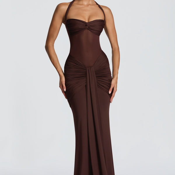 Plum Brown Maxi Dress