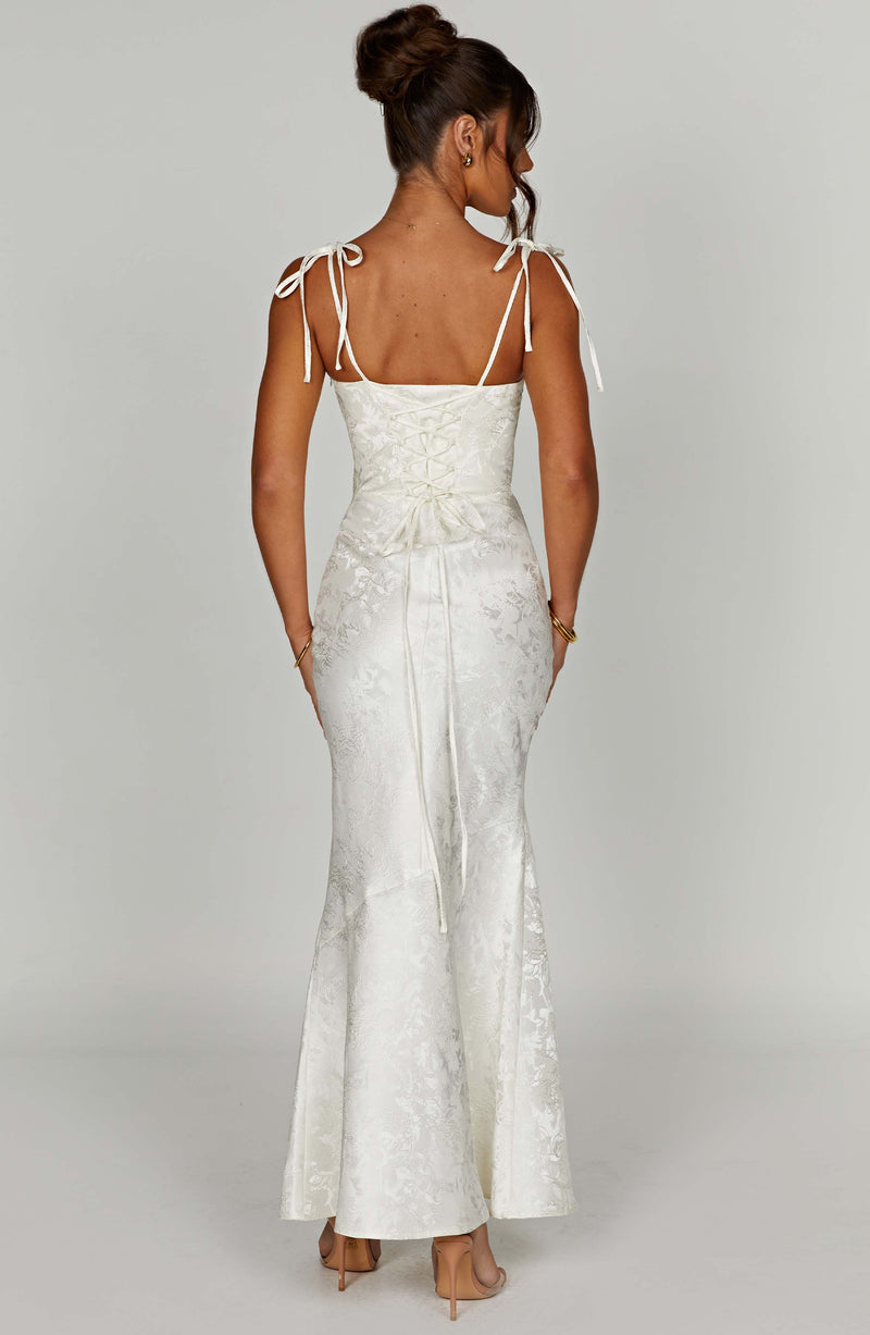 Whitney Maxi Dress - Ivory Babyboo Fashion Whitney Maxi Dress - Ivory Babyboo Fashion