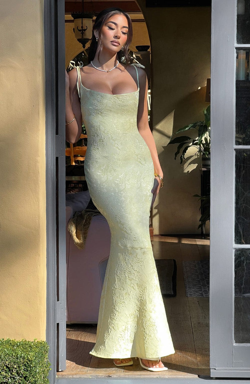 Whitney Maxi Dress - Lemon Babyboo Fashion Whitney Maxi Dress - Lemon Babyboo Fashion