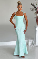 Whitney Maxi Dress - Mint Dress XS Babyboo Fashion Premium Exclusive Design