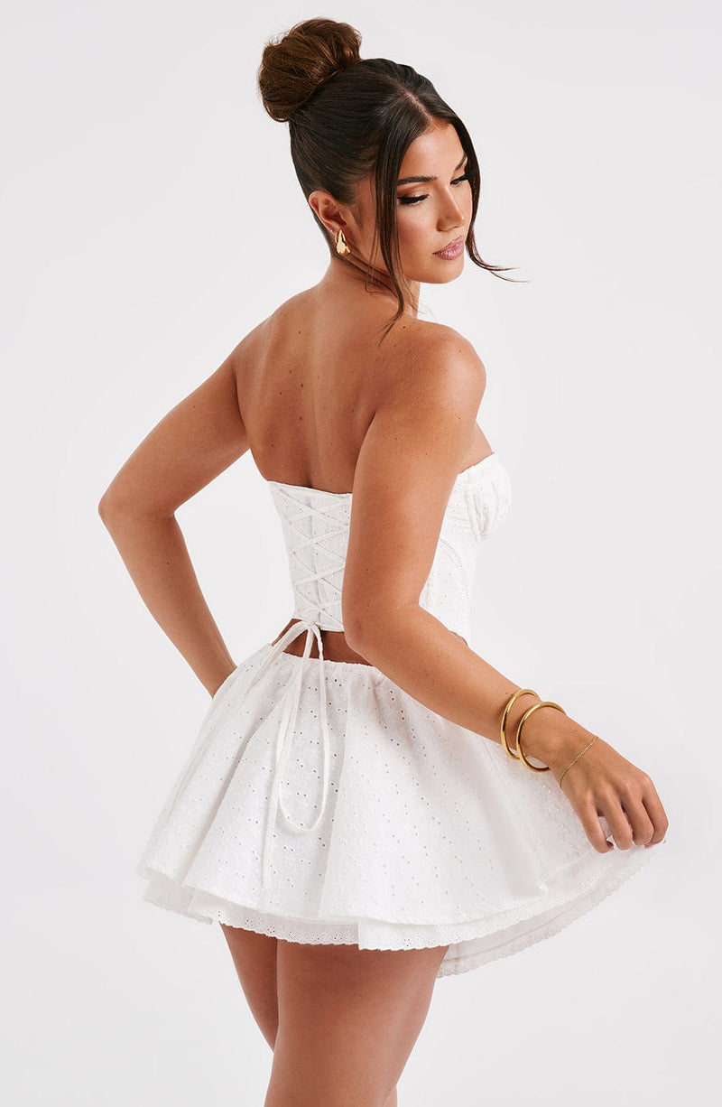 Winnie Mini Skirt - Ivory Skirt Babyboo Fashion Premium Exclusive Design