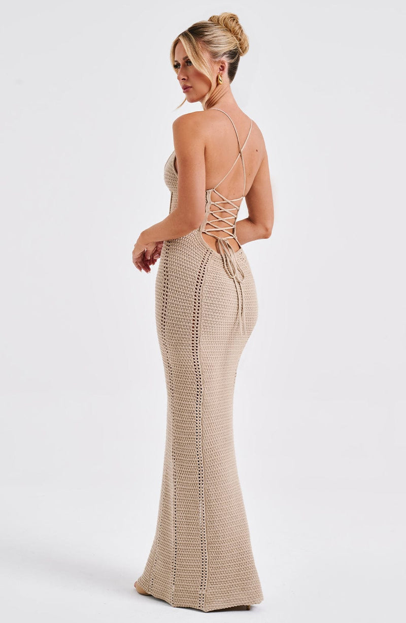 Xanthe Maxi Dress - Beige Babyboo Fashion Xanthe Maxi Dress - Beige Babyboo Fashion