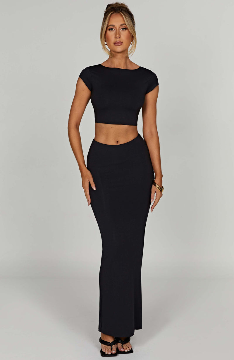 Yazmin Maxi Skirt - Black Skirt Babyboo Fashion Premium Exclusive Design