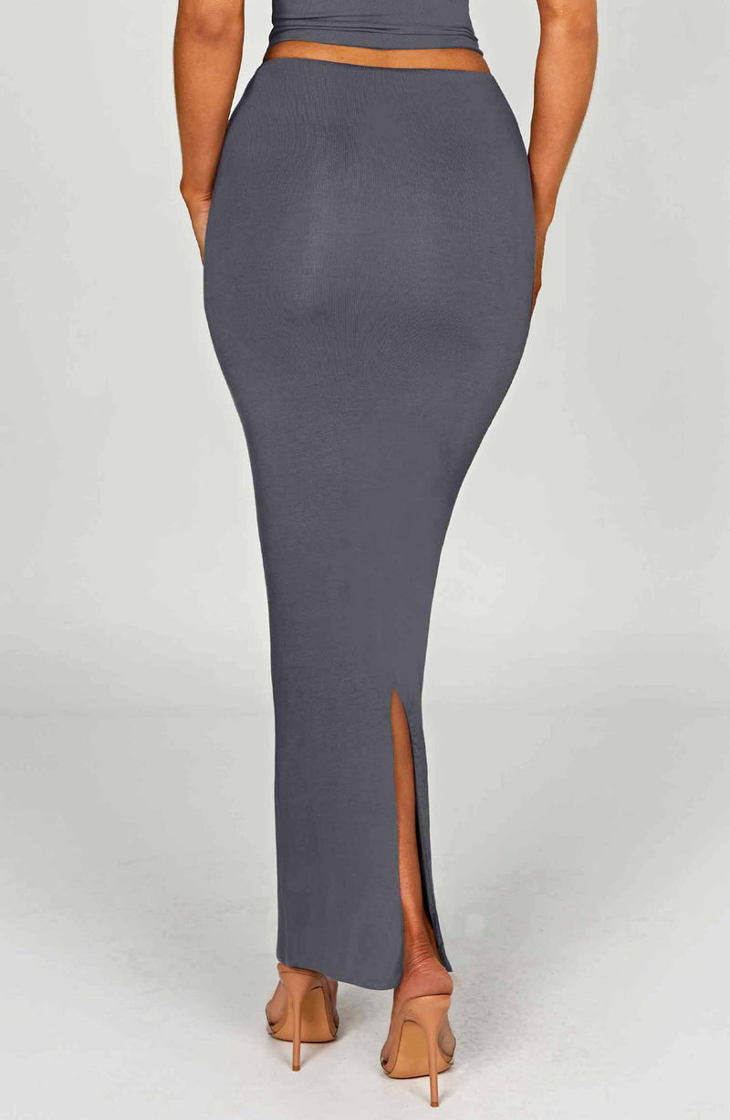 Yazmin Maxi Skirt - Charcoal Skirt Babyboo Fashion Premium Exclusive Design