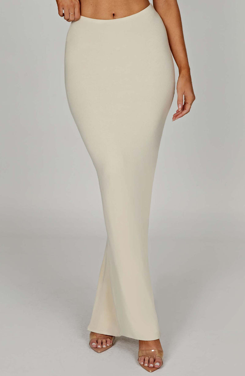 Yazmin Maxi Skirt - Cream Skirt Babyboo Fashion Premium Exclusive Design