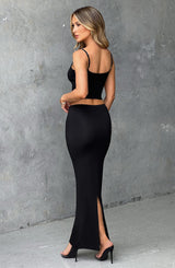 Yazmin Maxi Skirt - Jet Black Skirt Babyboo Fashion Premium Exclusive Design