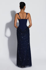 Yeona Maxi Dress - Navy Dress Babyboo Fashion Premium Exclusive Design