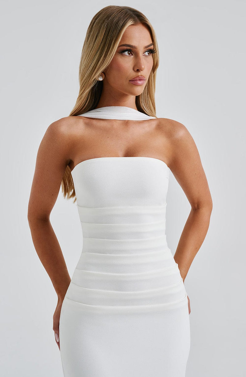 Yulia Maxi Dress - Ivory Babyboo Fashion Yulia Maxi Dress - Ivory Babyboo Fashion