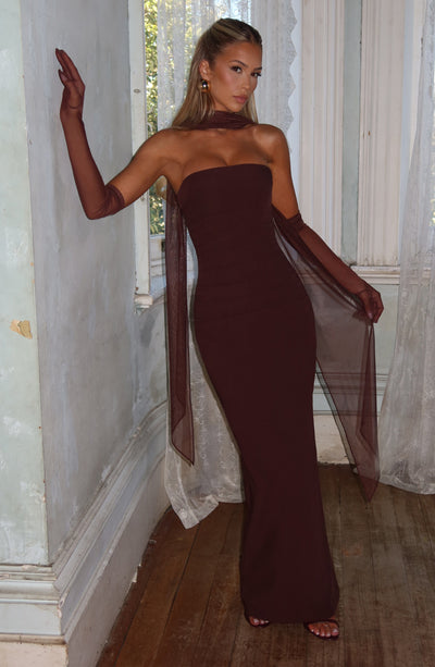 Yulia Maxi Dress - Plum Brown Yulia Maxi Dress - Plum Brown