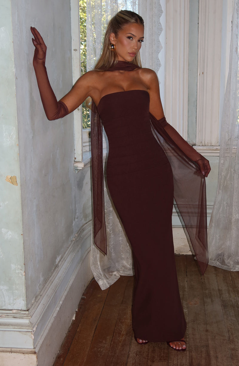 Yulia Maxi Dress - Plum Brown Yulia Maxi Dress - Plum Brown