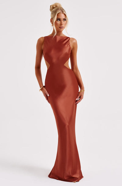 Yves Maxi Dress - Rust Dress Babyboo Fashion Premium Exclusive Design