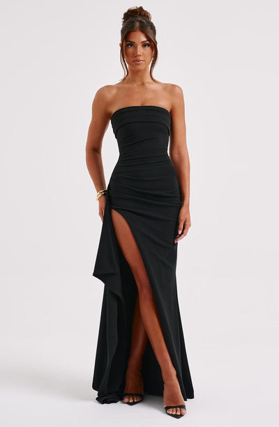 Zafira Maxi Dress - Black Babyboo Fashion Zafira Maxi Dress - Black Babyboo Fashion