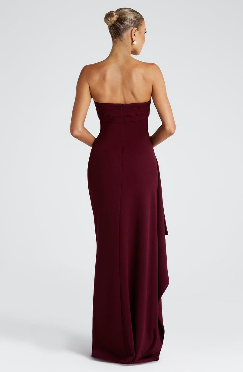 Zafira Maxi Dress - Cherry Lacquer | Babyboo Fashion Zafira Maxi Dress - Cherry Lacquer | Babyboo Fashion